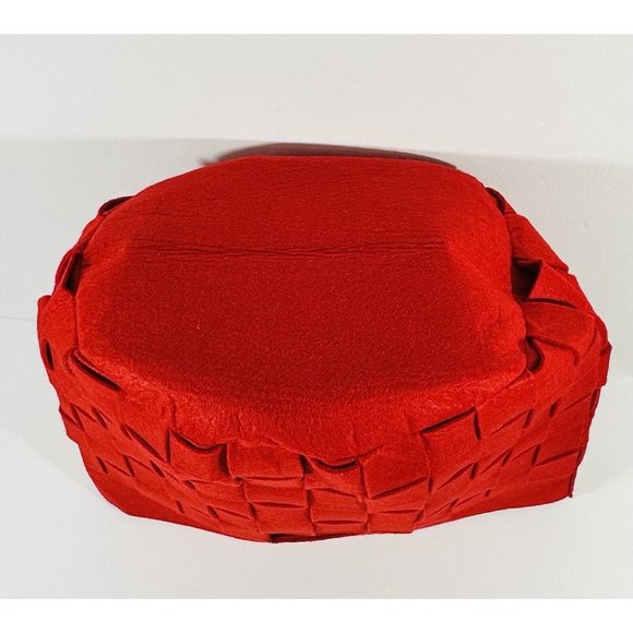 Hallmark Woven Red Felt Tote Gift Bag Christmas Holiday Large 2018 NWT Storage - Picture 13 of 13